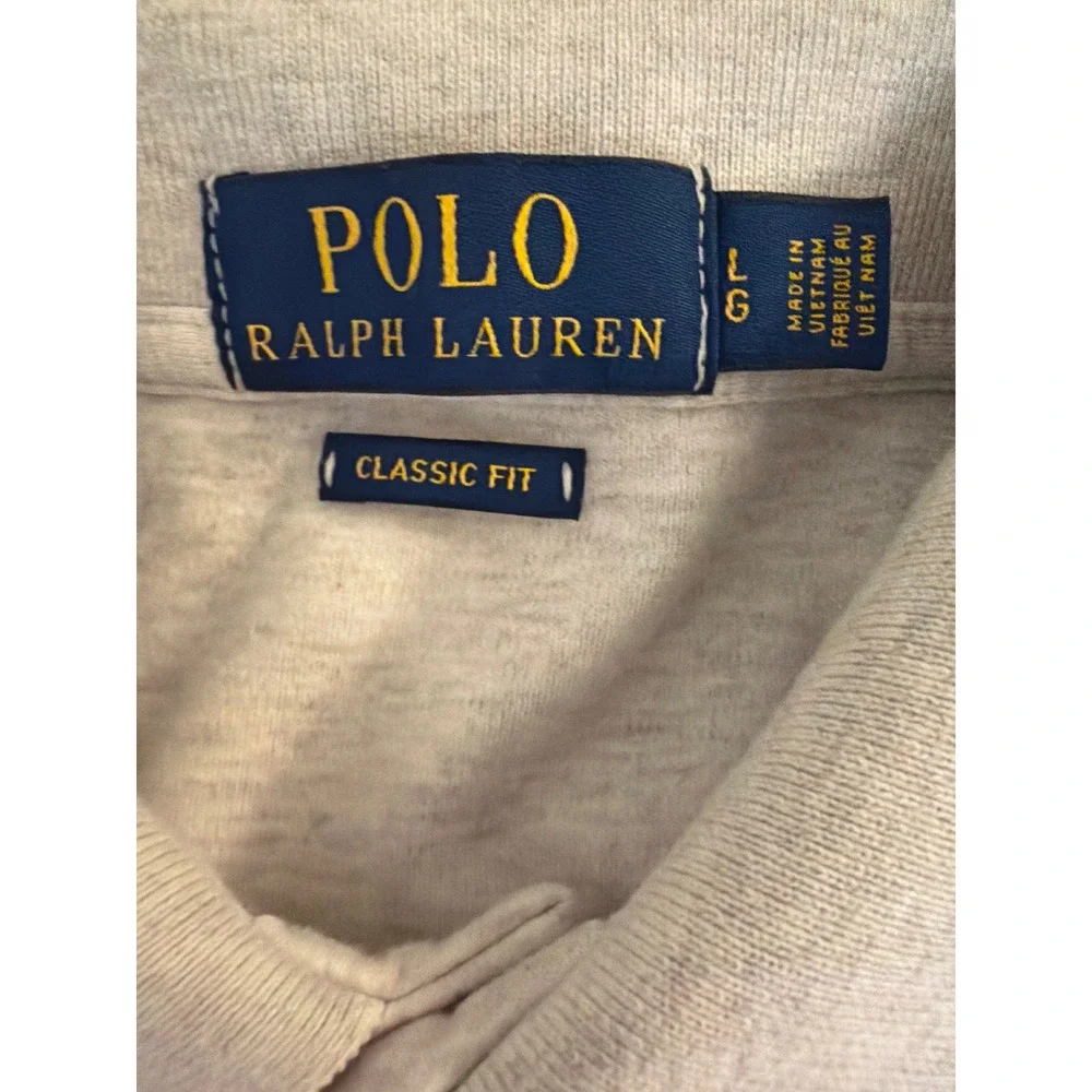 Polo Ralph Lauren Mens Classic Fit Short Sleeve Polo Shirt Heather Gray Large